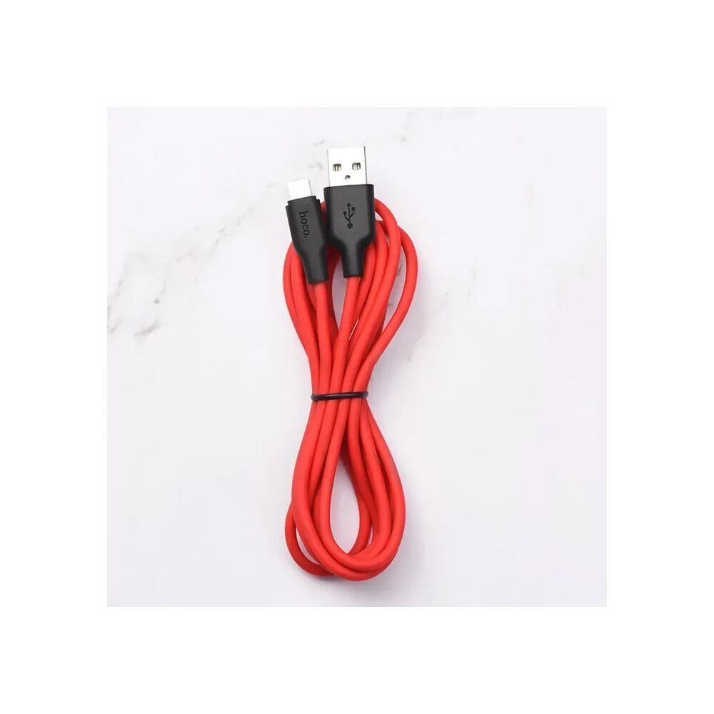 HOCO X21 Plus USB to iPhone Lightning Silikon Hızlı Şarj ve Data Kablo