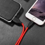 HOCO X21 Plus USB to iPhone Lightning Silikon Hızlı Şarj ve Data Kablo