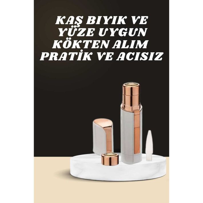 KAŞ BIYIK VE YÜZ EPİLASYON ALETİ VE TİTREŞİMLİ YÜZ TEMİZLEME MASAJ ALE