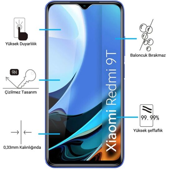 ALLY Xiaomi Redmi 9T Tempered Kırılmaz Cam Ekran Koruyucu