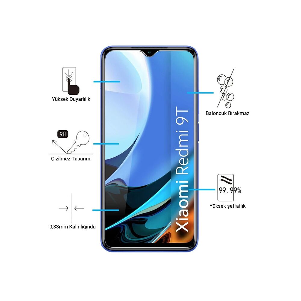 ALLY Xiaomi Redmi 9T Tempered Kırılmaz Cam Ekran Koruyucu