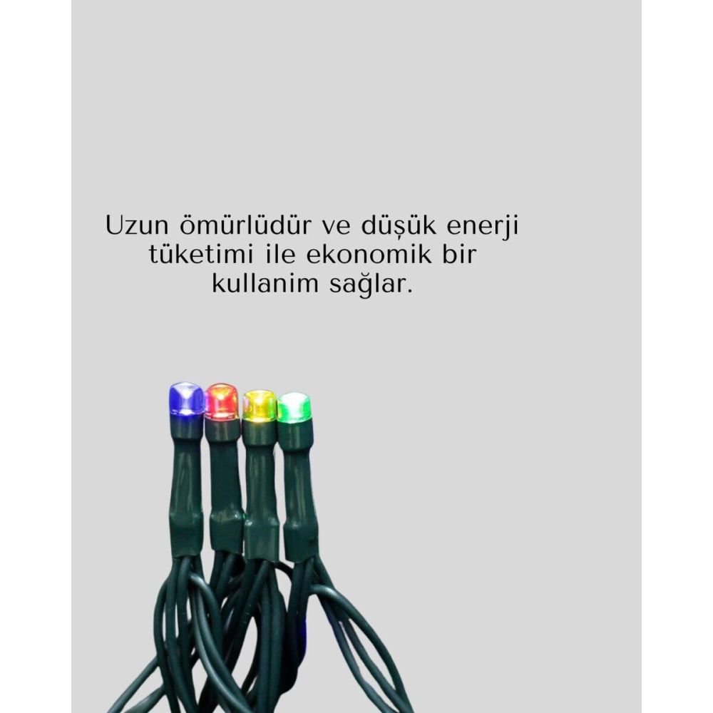 8 Modlu Zaman Ayarlı LED Perde Işık – Bahçe ve Balkon Dekorasyonu