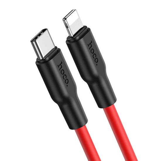 HOCO X21 Plus PD 20W Type-C to iPhone Lightning Silikon Hızlı Şarj ve 