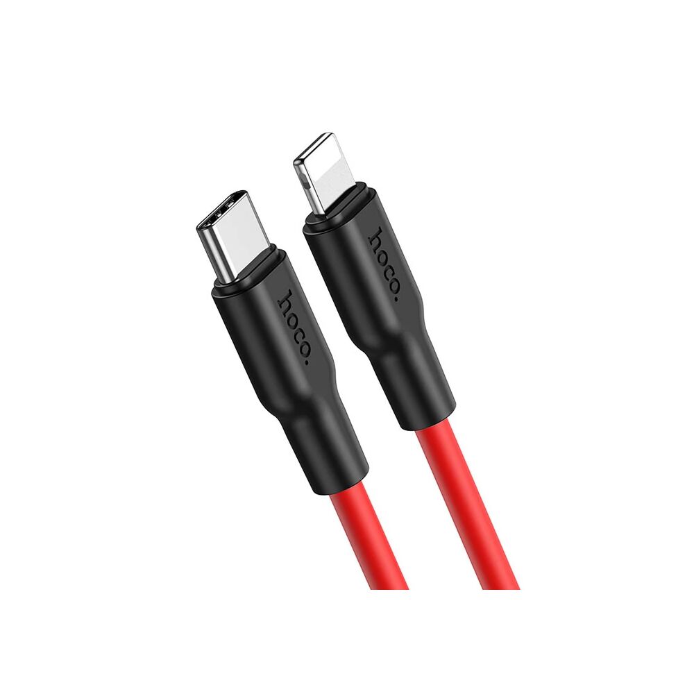HOCO X21 Plus PD 20W Type-C to iPhone Lightning Silikon Hızlı Şarj ve 