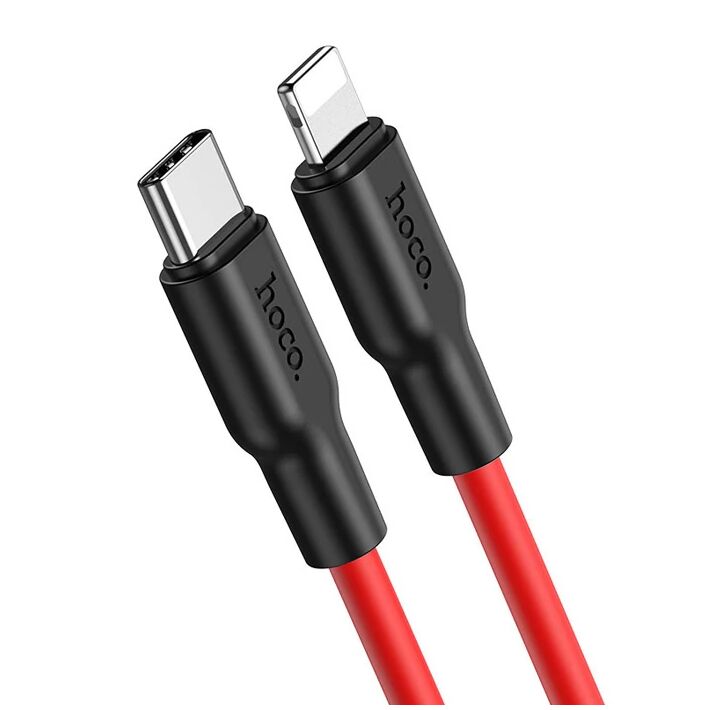 HOCO X21 Plus PD 20W Type-C to iPhone Lightning Silikon Hızlı Şarj ve 
