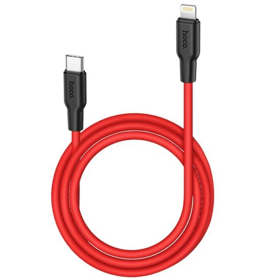 HOCO X21 Plus PD 20W Type-C to iPhone Lightning Silikon Hızlı Şarj ve 