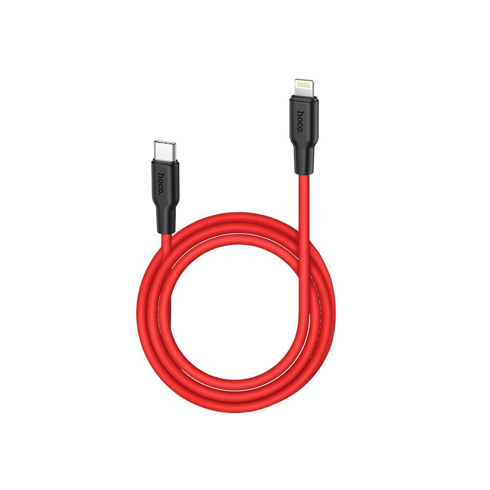 HOCO X21 Plus PD 20W Type-C to iPhone Lightning Silikon Hızlı Şarj ve 