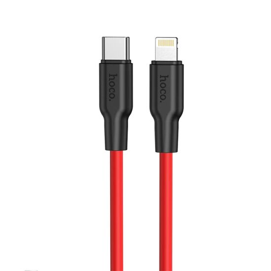 HOCO X21 Plus PD 20W Type-C to iPhone Lightning Silikon Hızlı Şarj ve 
