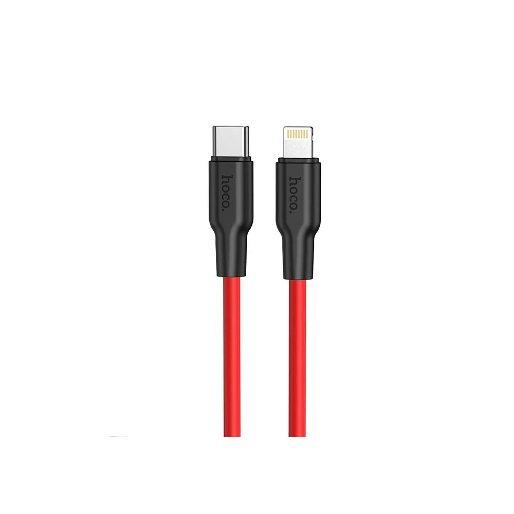 HOCO X21 Plus PD 20W Type-C to iPhone Lightning Silikon Hızlı Şarj ve 