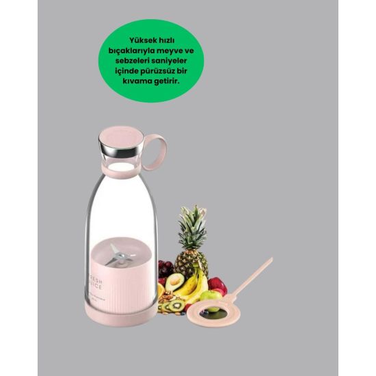 Çevre Dostu Cam Gövdeli Kablosuz Smoothie Blender