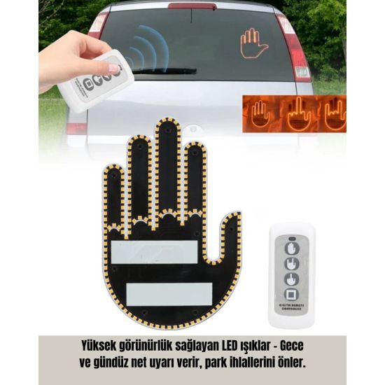 El Hareketiyle Kontrol Edilen 176 LED Amber Güvenlik Lambası