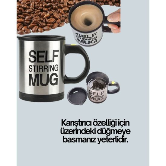 Karıştırıcı Özellikli Mikser Kupa Bardak Termos Bardak