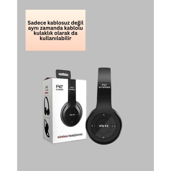 Mikrofonlu Kablosuz Kulaklık | Uzun Pil Ömrü ve Stereo Ses Performansı