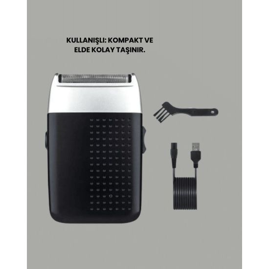 Profesyonel Şarjlı Saç ve Sakal Kesme Makinesi – Unisex 12 mm Ayarlana