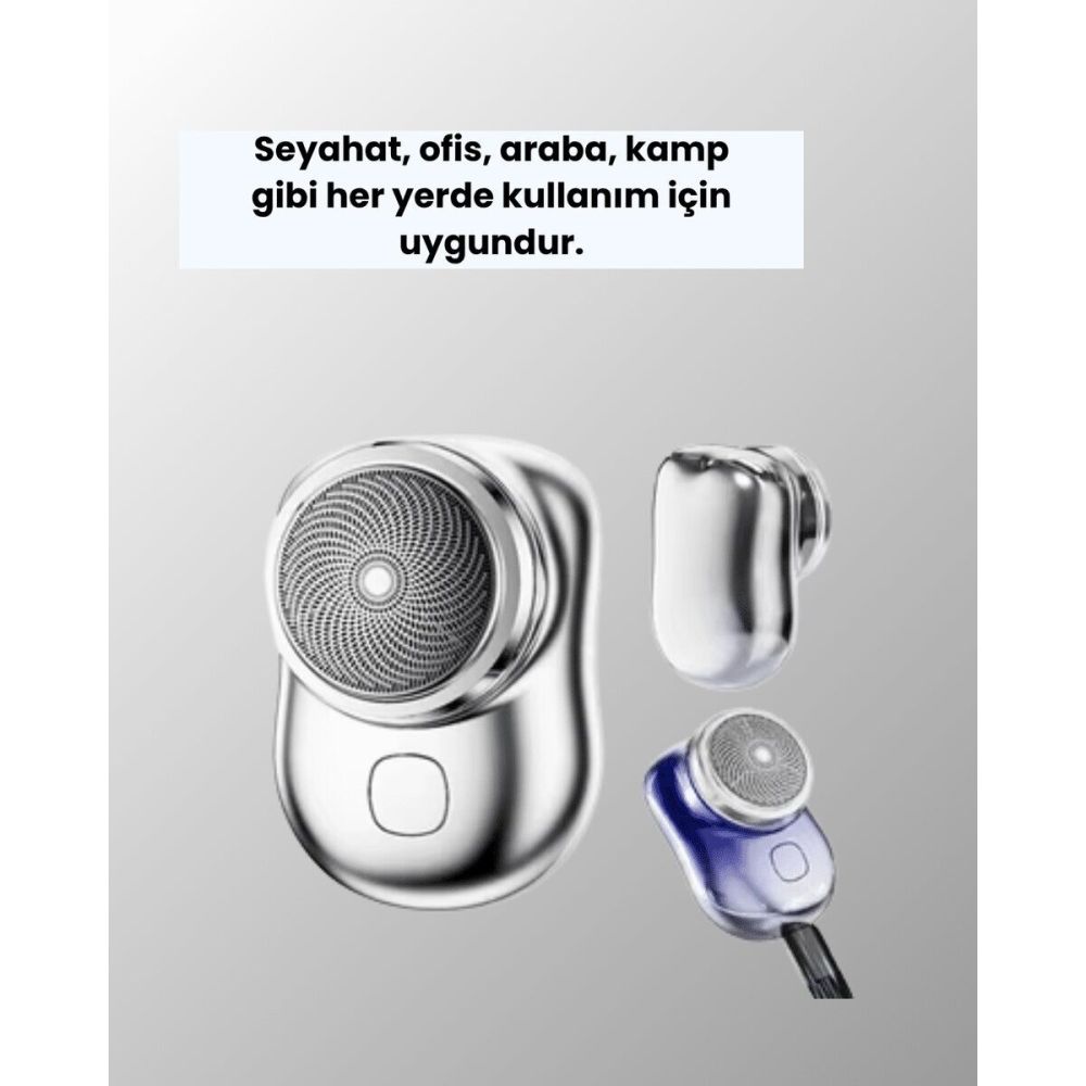 Cep Tipi Elektrikli Tıraş Makinesi – Güçlü Sessiz Su Geçirmez ve Ultra