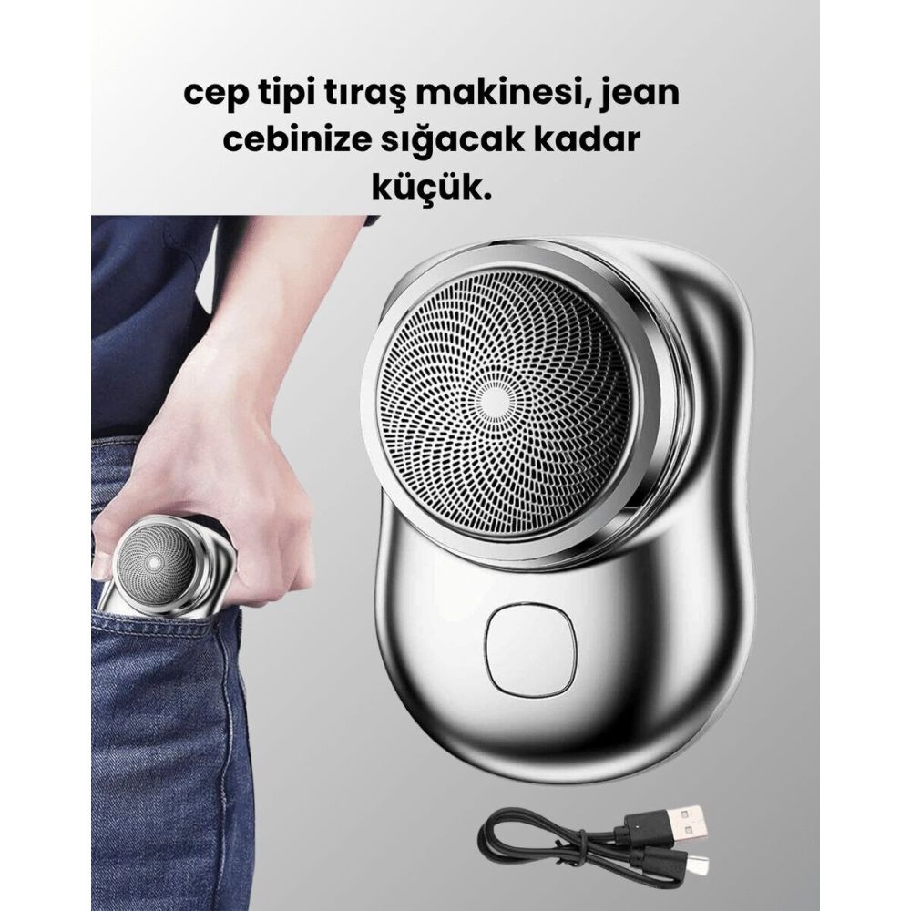 Cep Tipi Elektrikli Tıraş Makinesi – Güçlü Sessiz Su Geçirmez ve Ultra