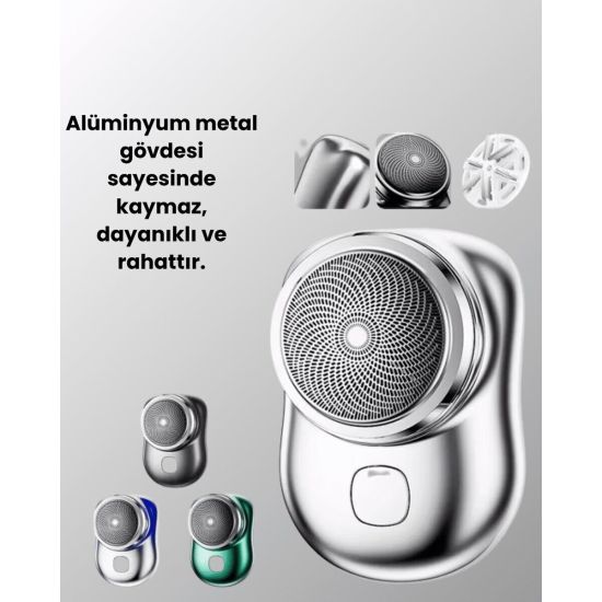 Cep Tipi Elektrikli Tıraş Makinesi – Güçlü Sessiz Su Geçirmez ve Ultra