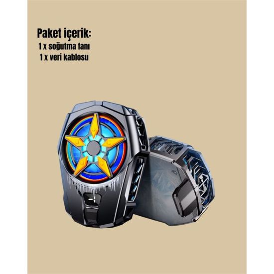 Mobil Cihaz Soğutma Radyatörü – Metal+ABS Type-C Kablolu
