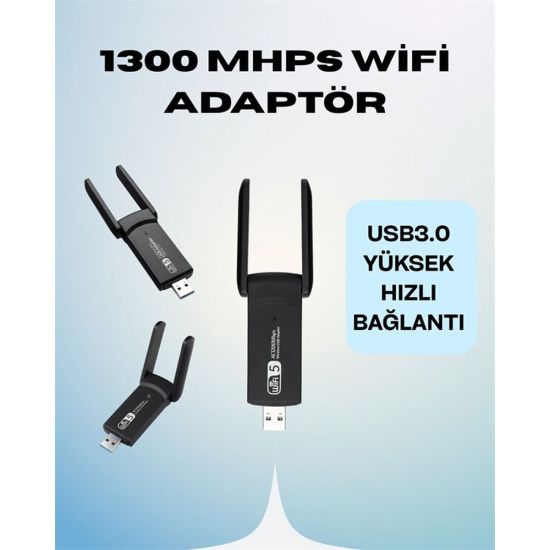 Wifi Alıcı Dual Band Usb 3.0 Adaptör Kablosuz Windows 7/8/10/11