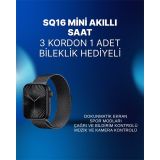 Mini Series 10 Akıllı Saat | 3 Kordon + Bileklik Hediyeli Tüm Telefonl