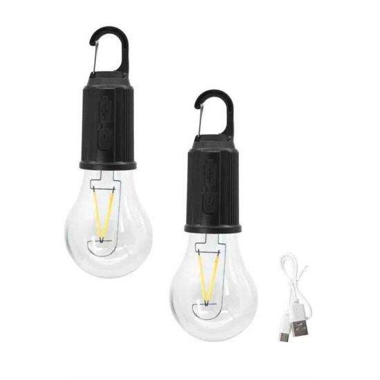 3 Farklı Mod LED'li Şarjlı Asma Kancalı Kamp Lambası Taşınabilir Ampul