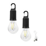 3 Farklı Mod LED'li Şarjlı Asma Kancalı Kamp Lambası Taşınabilir Ampul