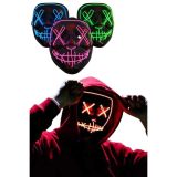 Hallowen Parti Maskesi Neon Led Işıklı Maske 3 Modlu Cadılar Bayramı M