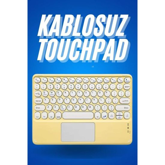 Bluetooth Touchpad Klavye 10.9 inch Kablosuz Wifi Q Klavye Slim