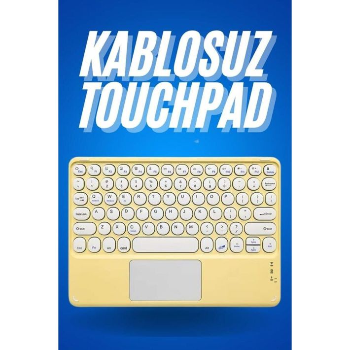 Bluetooth Touchpad Klavye 10.9 inch Kablosuz Wifi Q Klavye Slim
