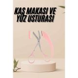 Kavisli Kaş Kirpik Düzeltici Bıyık Alma Taraklı Kaş Makası Yüz Bakım S