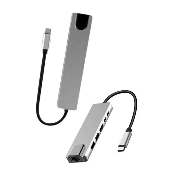 8 Port Çoklayıcı Macbook Ile Uyumlu Çoğaltıcı Type-C dönüştürücü TF SD