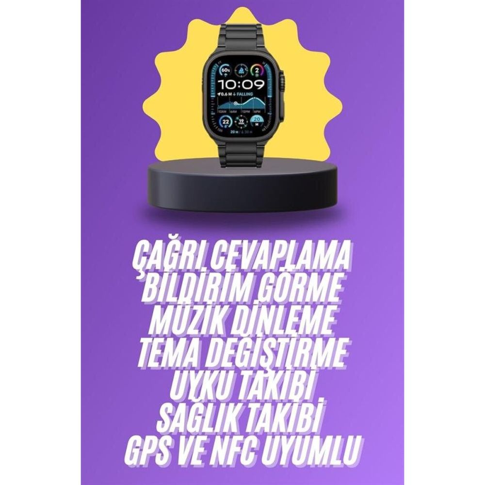 Ultra 3 Kordonlu Amoled Ekran Akıllı Saat Çok Fonksiyonlu Uyku ve Sağl