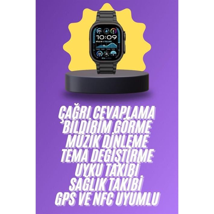 Ultra 3 Kordonlu Amoled Ekran Akıllı Saat Çok Fonksiyonlu Uyku ve Sağl