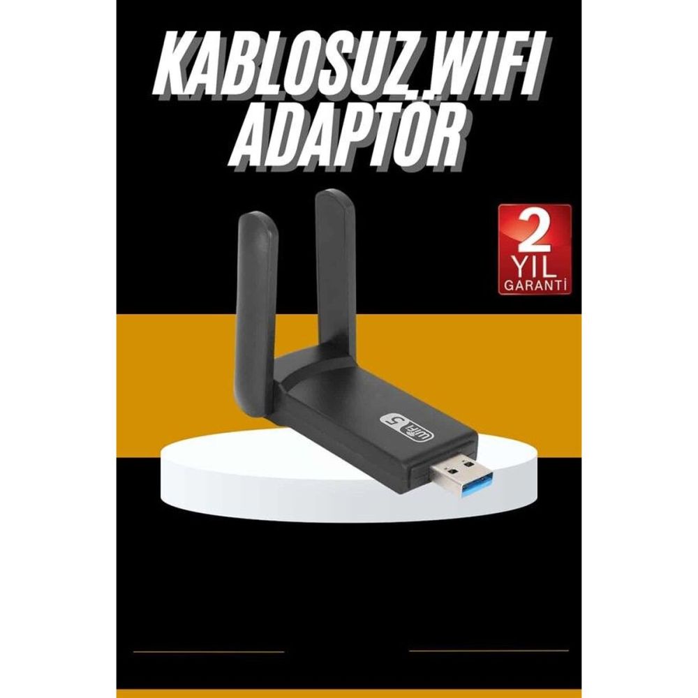 Wifi Adaptörü Bt5.0 Wifi 2'si Bir Arada Çift Bantlı Çift Anten