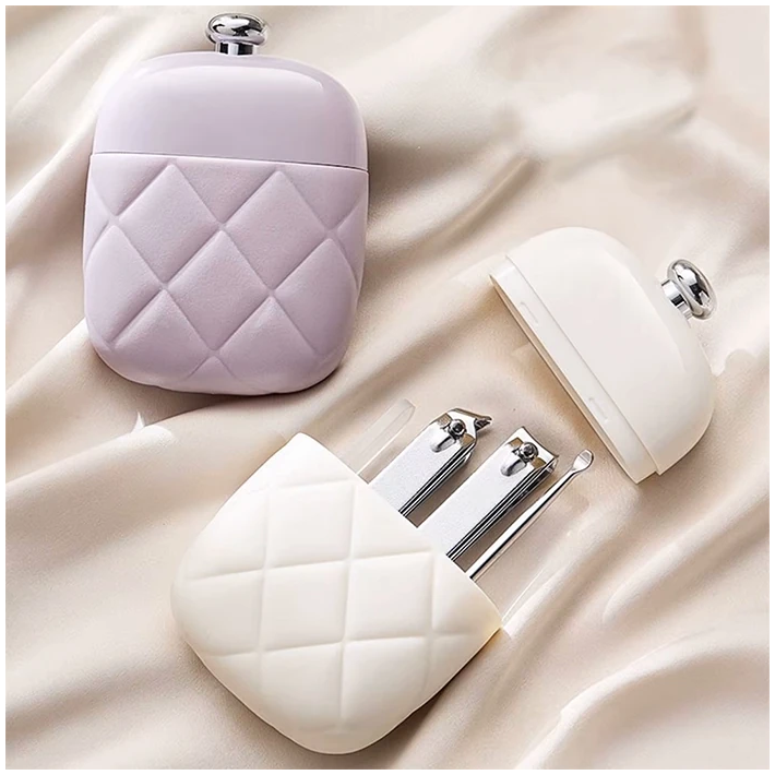 EZERE 4in1 Taşınabilir Tırnak Makası + Törpü + Kulak Kaşığı Bakım Seti