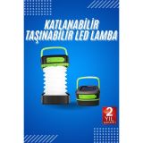 Kamp Feneri Lambası Solar Güneş Enerji Portatif Işıldak Şarjlı