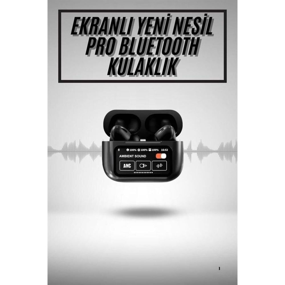 2.Nesil Pro Ekranlı Sesli Görüşme Yapabilen Kablosuz Bluetooth Kulaklı