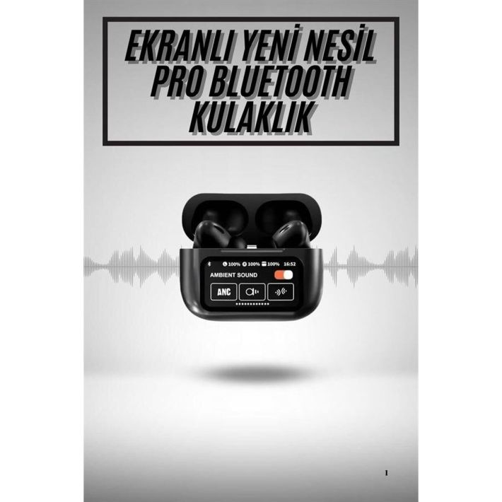 2.Nesil Pro Ekranlı Sesli Görüşme Yapabilen Kablosuz Bluetooth Kulaklı