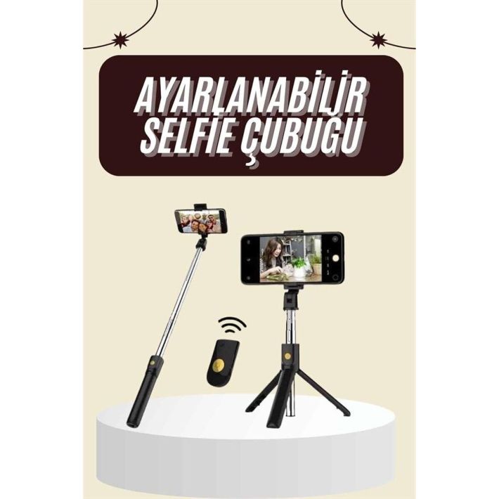Cep Telefonu Tripod Standı Manyetik Selfie Sopa Bluetooth Uzaktan Kuma