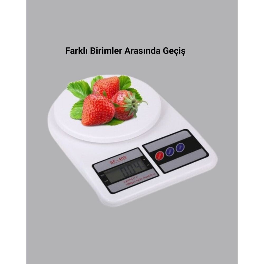 LCD Ekranlı Hassas Dijital Mutfak Terazisi – 5kg Kapasite 1g Hassasiye