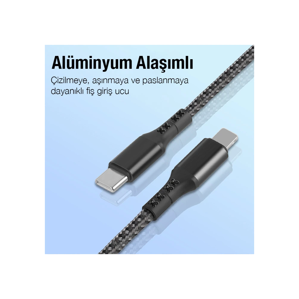 ALLY 1mt 27W Type-C To iPhone Lightning Süper Hızlı Data ve Şarj Kablo