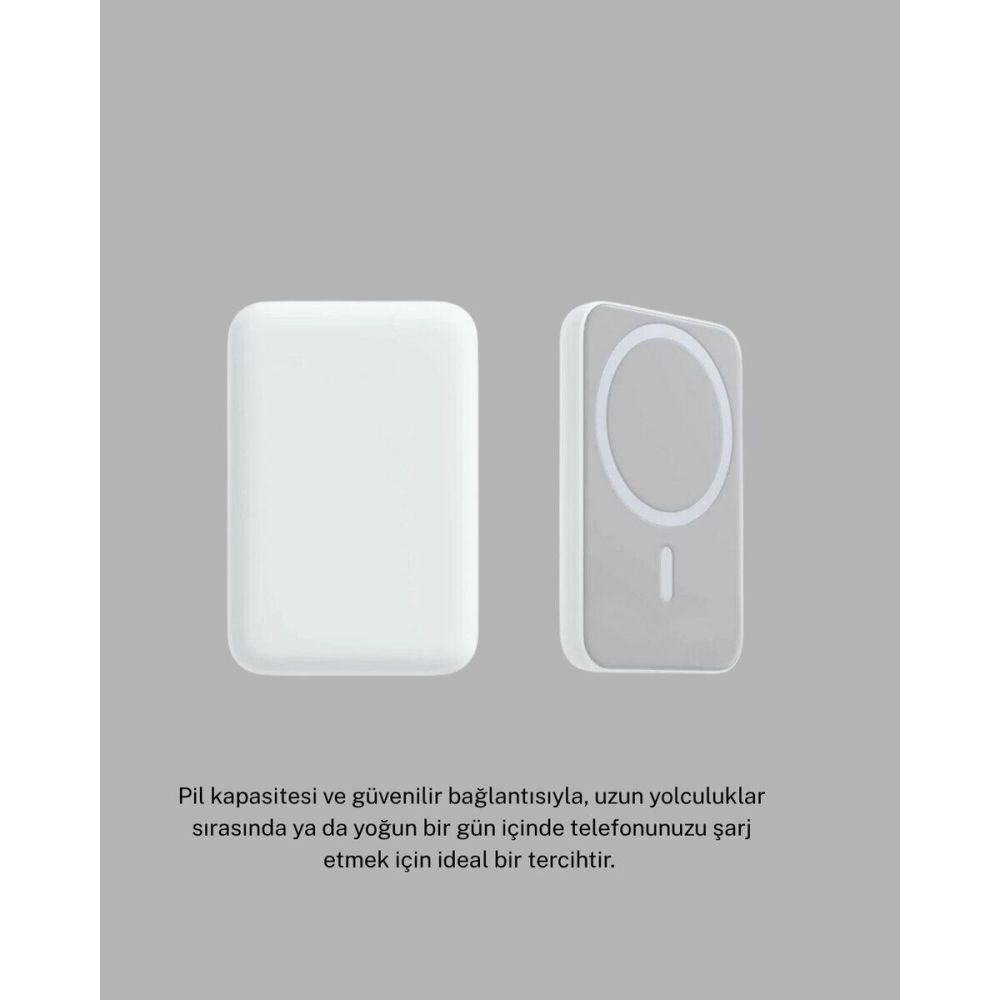 MagSafe Uyumlu Kablosuz Batarya – 27W Hızlı Şarj Destekli Kompakt Güç 