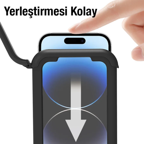 ALLY Motosiklet Bisiklet İçin Su Geçirmez Gidon Bağlantılı Telefon Tut