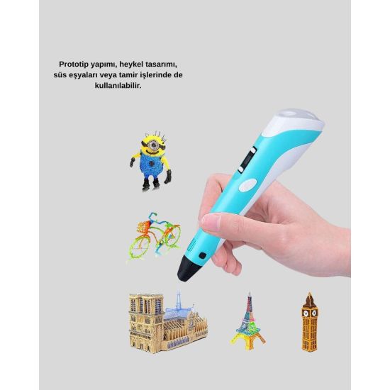 3D Yazıcı Kalem Taşınabilir FDM Teknolojili ve Çok Amaçlı Kullanımlı