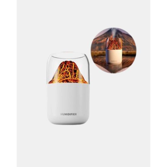 280ml Alev Işıklı Ultrasonik Hava Nemlendirici Sessiz ve USB Şarjlı