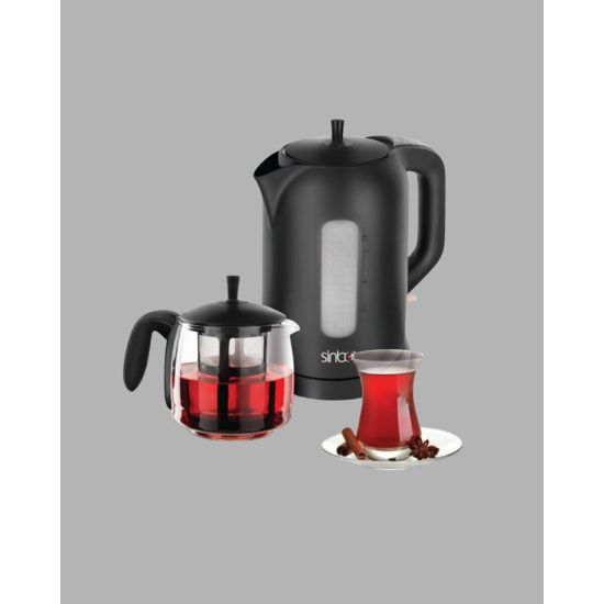 Sinbo STM 5840 Elektrikli Çay Makinesi 1800W Cam Demlik ve Sıcak Tutma