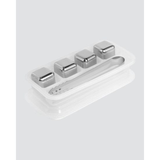 Paslanmaz Çelik Metal Buz Küpü Seti Sulandırmadan Soğutma ve Klips Dah