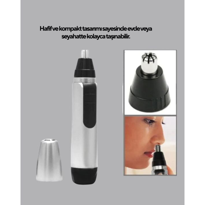 3D Bıçaklı Burun ve Kulak Tıraş Makinesi Pil ile Çalışan Taşınabilir M