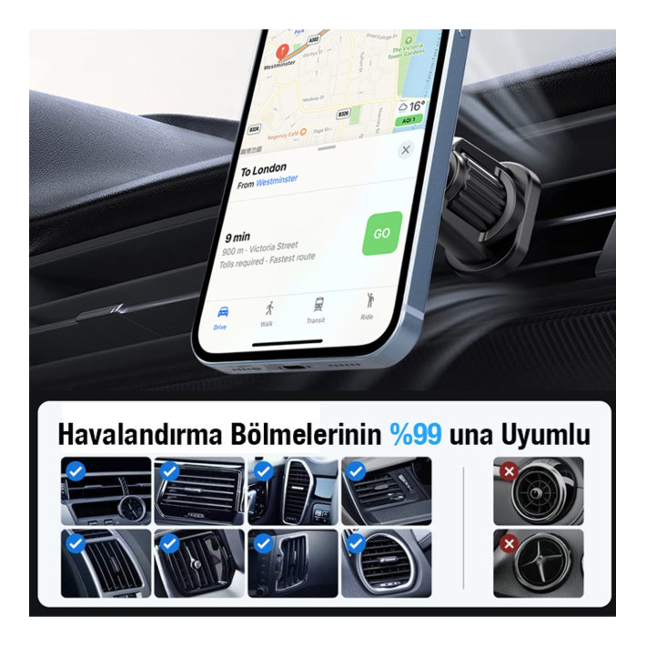 ALLY ML-223 MagSafe Araç İçi Telefon Tutucu