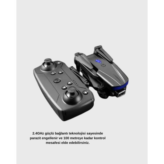 4K Kamera Özellikli Katlanabilir Drone Wi-Fi ve Yükseklik Sabitlemeli